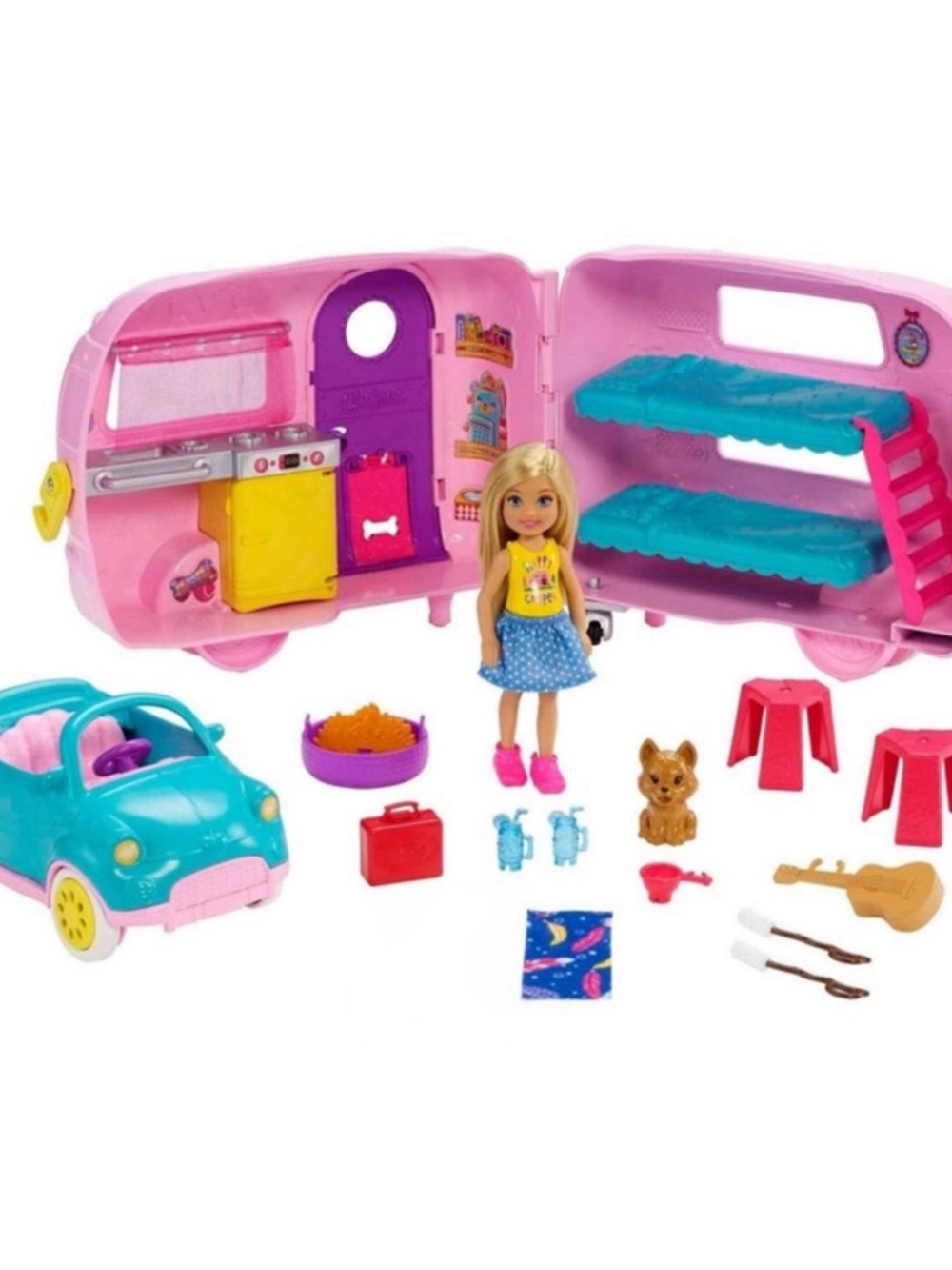 Barbie Camper and Car Set with Accessories